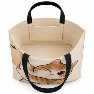 Medium Customizable Printed Pattern Canvas <b>Tote</b> Shopping <b>Bag</b> Quick Fabric Mesh Cotton Dot with Cartoon Logo for Gifts - Product Image 6
