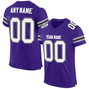 Camiseta de Fútbol Americano Personalizada, Negra y Azul, de Malla, Cuello en V, Manga Corta, Impresión Sublimada, Nombre del Equipo, Cualquier Nombre, 00, Ropa para Hombre Adulto - Product Image 5