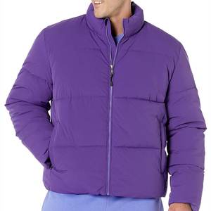 Chaquetas para hombre, chaqueta acolchada cortavientos con cremallera completa, chaqueta cálida de invierno con logotipo personalizado y envío incluido. - Product Image 1