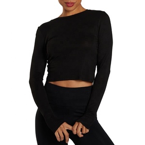 Camiseta Deportiva para Mujer, Elegante, con Diseño en la Espalda, Transpirable, Elástica, de Secado Rápido, para Yoga, Gimnasio, Entrenamiento, Fitness - Product Image 4
