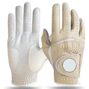 Gants de golf de luxe en cuir Cabretta blanc PROVEN ENTERPRISES pour droitier, fermeture à bouton, sangle de poignet réglable, poignées ergonomiques - Product Image 4