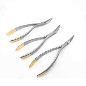 Forceps d'extraction dentaire de précision, argentés, à poignée moletée, instruments chirurgicaux manuels de classe I pour l'extraction dentaire - Product Image 4