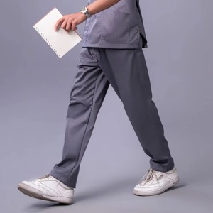 Ensemble de tenue médicale tricotée 100 % coton, style haut de gamme, avec chemise et pantalon à taille élastique, look de marque, vente au Pakistan, pour hôpital - Product Image 3