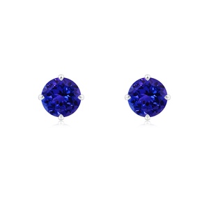 Natural Tanzanite <b>Earrings</b> Four Prong December Birthstone <b>Fine</b> Jewelry Everyday Wear Anniversary Gift <b>Earrings</b> Gift for Fiance - Product Image 2