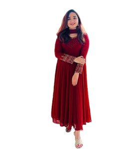 Qualité de l'exportation de vêtements indiens lourd Faux Georgette Anarkali costume automne Salwar Kameez sophistiqué Salwar Kameez - Product Image 1