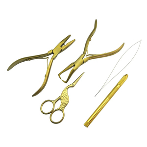 Premium Hair <b>Extension</b> Plier Kit with Micro <b>Bead</b> Tool Loop Threader and Sectioning Tool for Salon and Home Use - Product Image 2