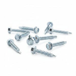 Rust-Resistant Galvanized Zinc Hex Head Roofing Screws - Red <b>Paint</b> Finish Custom Specifications - Product Image 5