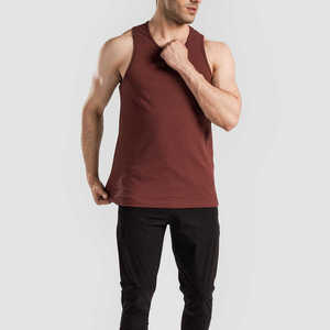 Camiseta sin Mangas de Punto con Cuello Redondo y Color Sólido para Hombre, Diseño Personalizado, Impresión por Transferencia de Calor, Transpirable, 100% Algodón, Chaleco Informal para Gimnasio, para Verano - Product Image 2