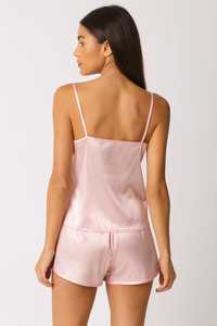 Conjunto de Pijama Corto para Mujer, Sexy, Elegante, Transpirable, Suave, 100% Poliéster - Product Image 3