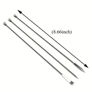 Espátula de laboratorio dental, cuchara microsampler, instrumentos de mezcla de doble punta, instrumentos quirúrgicos de acero inoxidable para manipulación. - Product Image 1