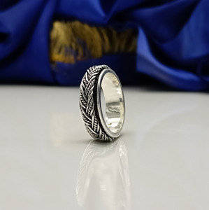 Wire Wrapped <b>Spinner</b> <b>Ring</b> 925 Sterling <b>Silver</b> Meditation Band Stress Relief <b>Ring</b> <b>Silver</b> Jewelry For Boys & For Girls - Product Image 2