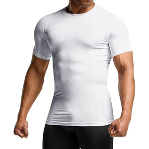 Maillot de bain/surf pour homme, manches courtes, compression, respirant, polyester/nylon, séchage rapide, protection UV, OEM, sans couture - Product Image 5