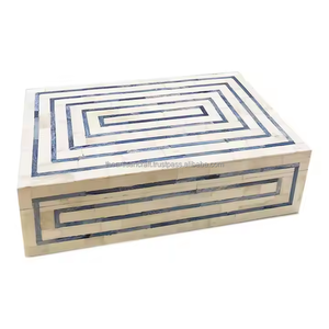 Boîte à bijoux décorative en incrustation d'os utilisée pour la maison Boîte élégante en incrustation d'os pour les accessoires de maquillage et de bijoux Artisanat artisanal - Product Image 5