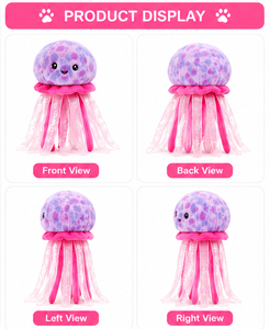 Peluche Méduse Mignonne, Jouet en Peluche Méduse, Animal Marin en Peluche, Coussin Doux en Tissu Velboa, Jouet Marin en Peluche - Product Image 3