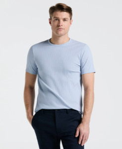 Custom Men's <b>Layering</b> <b>Tops</b> Button-Down Knit <b>Top</b> Light Blue Ribbed 100% Cotton Fleece Loose Short Sleeve Eco-Friendly Streetwear - Product Image 2