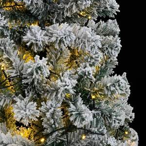 Albero di Natale Artificiale Pieghevole con 300 LED e Neve Sintetica, 210 cm - Product Image 3