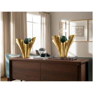 Vase décoratif de table en métal fait main, personnalisable, de haute qualité, résistant à la rouille, écologique, pour la décoration intérieure du salon - Product Image 4