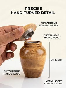 Eco friendly urn biodegradable natural wood traditional urn classic memorial cremation <b>ashes</b> <b>keepsake</b> urn - Product Image 2