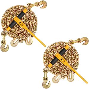 Ganci a Catena G80 da 3/8'' x 10FT con Cricchetto, Capacità di Carico 9200 Libbre, Tenditori a Cricchetto da 1/2'', Accessori per il Controllo del Carico - Product Image 4