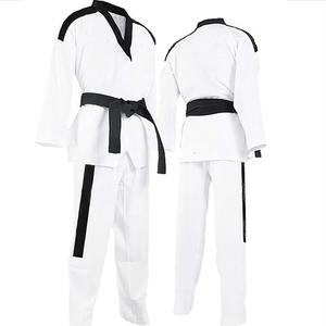 Uniforme de Taekwondo Blanco 100% Algodón, Duradero, Unisex para Adultos, con Logotipo en el Frente, Corte Regular, Kit de Ropa para Artes Marciales - Product Image 4