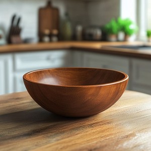 Unique <b>Wooden</b> Serving Bowl <b>Rustic</b> Charred Finish Handmade Salad Bowl for Kitchen <b>Dining</b> <b>Table</b> Eco Friendly Food Safe Use Home - Product Image 4