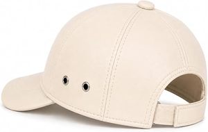 Casquette de baseball en cuir pour hommes et femmes, faite à la main en cuir d'agneau souple, respirante, réglable, casquette de luxe pour papa, toutes saisons - Product Image 3