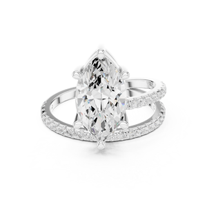 Women's 14K Yellow Gold Classic Engagement Ring IGI Certified Lab Grown Diamond 3 CT Marquise Cut Anniversary Wedding - Product Image 6