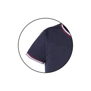 Conjunto de uniforme de béisbol personalizado, camiseta azul marino con cuello en V, número 03 color granate, pantalones blancos y tacos negros para hombres adultos - Product Image 3