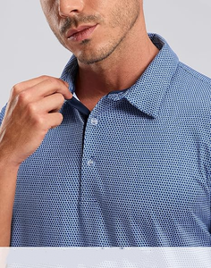 Vêtements décontractés pour hommes 100% coton à manches courtes pour chemises - Logo personnalisé Couleur unie Séchage rapide Respirant Haute qualité Personnalisable - Product Image 3