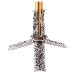 Modern Brass Candle Stand with Gold Accents and <b>White</b> Base Candelabra Home Decoration Durable Design Lanterns Candle Holder - Product Image 6