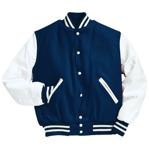 Chaqueta Varsity Personalizada de Mezcla de Lana para Hombre y Mujer, Chaqueta Letterman Premium con Forro Polar y Logotipo Bordado, OEM ODM Venta al Por Mayor - Product Image 2
