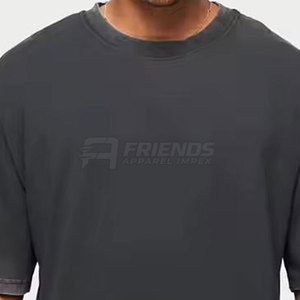 Camiseta Moderna con Efecto Deslavado, 100% Algodón, Diseño Transpirable y Ligero, Perfecta para Atuendos Casuales, Estilo Urbano Moderno - Product Image 5