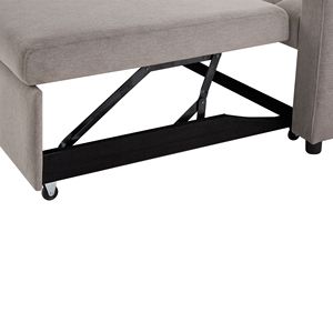 Divano Letto Convertibile da 142 cm con Tre Porte USB, Due Tasche Laterali e Due Supporti Girevoli a 360 Gradi per Telefono - Product Image 6