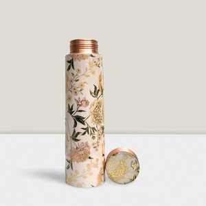 100% Pure Copper Shiny Polished Hammered Water Bottle Best for Outdoor <b>Camping</b> Traveling Water Drinking Bottles - Product Image 3