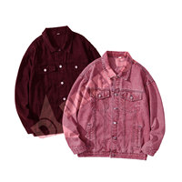 Veste en jean classique vintage pour homme, coupe ample, couleur unie, fermeture à boutons, vêtement décontracté pour l'hiver, tissu tissé 100% coton, coupe-vent
