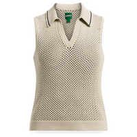 Polo sans manches tendance pour femme – Gilet de golf léger en maille – Personnalisation du logo OEM – Marque privée – Haut de performance