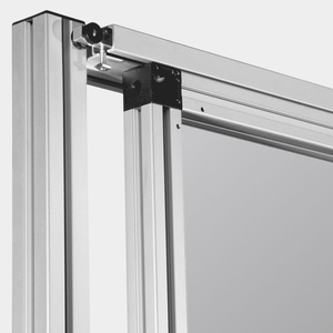 Profilé d'extrusion en aluminium de la série 6000 gris métallisé pour portes coulissantes (forme carrée) - Product Image 1