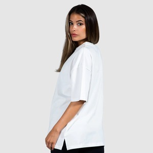 T-shirts décontractés d'été pour femmes de haute qualité, doux, amples, à col en V, effet délavé, en coton personnalisé, écologiques, respirants et à séchage rapide - Product Image 3