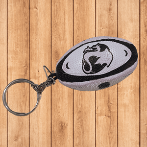 Llavero de Pelota de Rugby en Miniatura con Logotipo Personalizado, Caucho Sintético Cosido a Mano, Accesorio de Marca Certificado ISO 9001 - Product Image 2