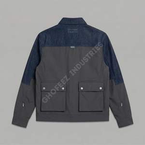 Chaqueta Vaquera de Doble Tono de Alta Calidad para Hombre y Mujer, Estilo Vintage Lavado, Ropa Urbana de Algodón, Bordado Personalizado, Fabricante y Proveedor OEM - Product Image 3