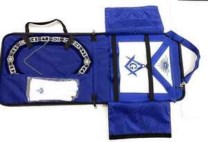 Masonic Apron With Embroidered Symbols And Gold Trim For Lodge Use - Product Image 6