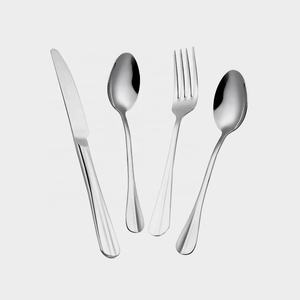 Couverts élégants en acier inoxydable, triangle en métal plaqué argent pour événement de mariage, ensemble de couverts ronds - Product Image 1