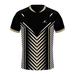 Camiseta de Pádel con Cuello en V, Sublimación Completa, Manga Corta, Absorbe la Humedad, Elástica en Cuatro Direcciones, Transpirable, Ecológica, Ajuste Atlético - Product Image 1