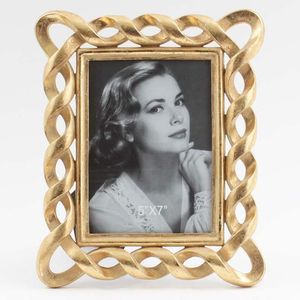Cadre photo en métal finition or de luxe, présentoir décoratif pour table, salon, chambre, étagère, décoration intérieure - Product Image 4