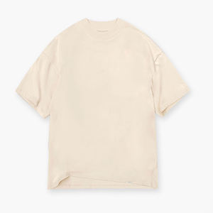 T-shirt Homme Personnalisé Coupe Boxy Oversize en Coton, Épaules Tombantes, Style Streetwear, Col Rond Côtelé Uni – Vente en Gros - Product Image 5