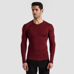 T-shirt de course à compression athlétique pour homme, coupe ajustée, polyester, séchage rapide, pour la gym, le sport et l'entraînement physique - Product Image 4