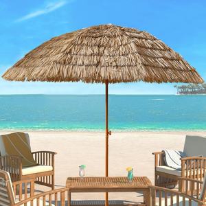 Wholesale Factory Palm Lead <b>Umbrella</b> with Bamboo Stand and <b>Table</b> High Quality Patio Beach Sun Protect <b>Umbrella</b> - Product Image 2