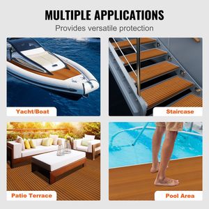 Tappeto Nautico Autoadesivo in Schiuma EVA Antiscivolo 235x117 cm per Barche e Yacht, 2.75 m² con Bordo Scanalato - Product Image 2