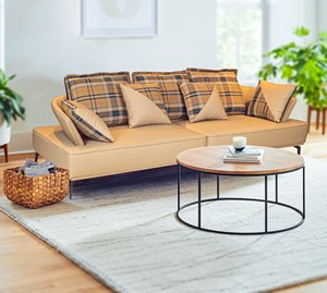 Sofá Esquinero en Forma de L, Tapizado en Cuero PU, Estructura de Madera Maciza, Espuma de Látex, Patas de Metal Recron, Cojín de Alta Densidad, Estilo Moderno - Product Image 5