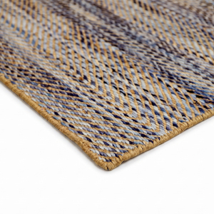 Tapis DECORDEC en laine gris beige texturé chevrons, antidérapant, tissé linéairement pour salon, chambre et intérieurs d'hôtels - Product Image 5